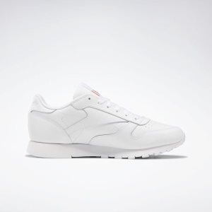 Adidasy Damskie Reebok Classic Leather Białe/Różowe PL 45IPXVO